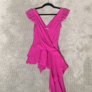 Maxazria Collection - Chiffon Flamingo Top